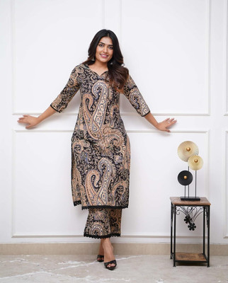 Zinariya Fab Printed Kurta, Palazzo & Dupatta Set