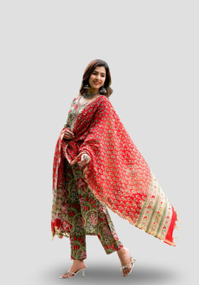 NIVATEX Women Kurti Pant Attached Dupatta Set