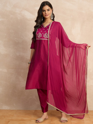 PPTOSS Embroidered Kurta, Trouser/Pant & Dupatta Set