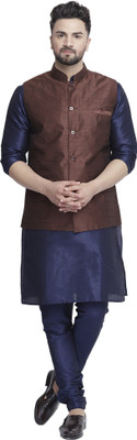 B BEN Men Kurta Pyjama Ethnic Jacket Set