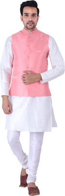 HUZUR Men Kurta Pyjama Ethnic Jacket Set