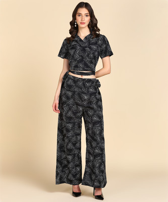Rudraaksha Women Crop Top Palazzo Set
