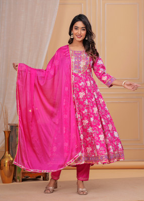 NIA AMORA Women Kurti Pant Dupatta Set