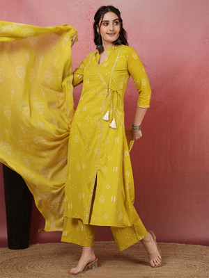 Gulmohar Jaipur Women Kurta Palazzo Dupatta Set