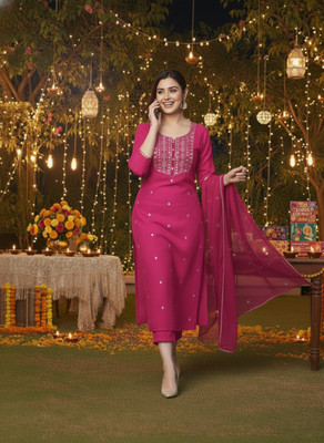 Gosriki Women Kurta Pant Dupatta Set