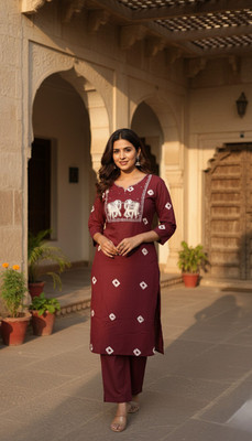 Samdwaal's Women Kurta Pant Set