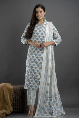 Kesarya Women Kurta Pant Dupatta Set