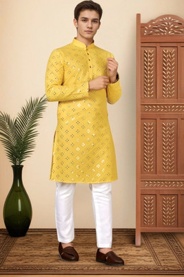 LEMONX Men Kurta Pyjama Set