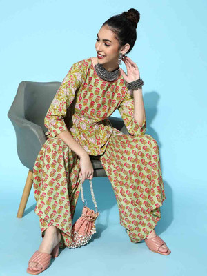INDO STREET Women Kurta Palazzo Set