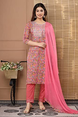 SRP Enterprises Women Kurta Palazzo Dupatta Set