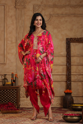 aaraas Women Kaftan Pant Set