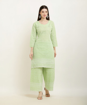 Shopbering Women Kurta Palazzo Set