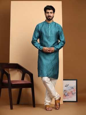 SKAVIJ Men Kurta Pyjama Set