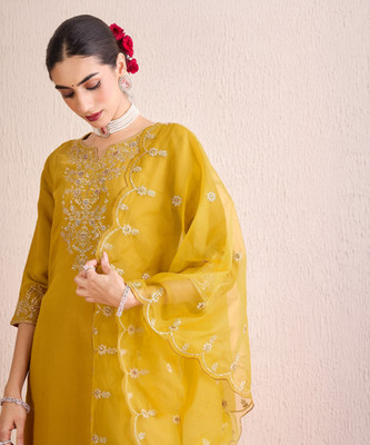 Indo Era Women Kurta Pant Dupatta Set