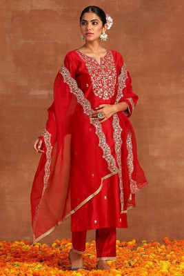 AursFab Women Kurti Pant Dupatta Set