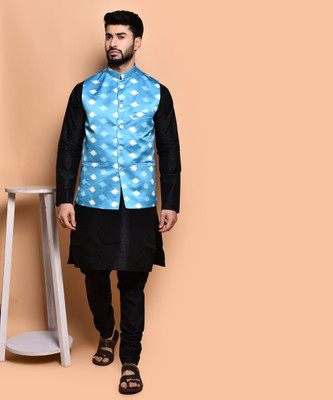 PRINTCULTR Men Kurta Pyjama Ethnic Jacket Set