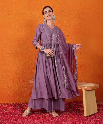Tasrika Women Kurti Palazzo Dupatta Set