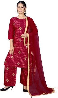 HOC's Women Kurta Pant Dupatta Set