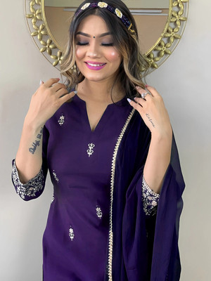 pinfit Women Kurti Pant Dupatta Set