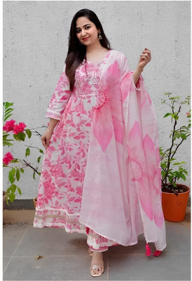 SUBH LAXMI Printed Kurta, Palazzo & Dupatta Set
