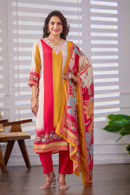 Varamya Women Ethnic Top Pant Dupatta Set