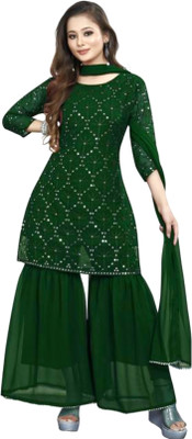 Parevadi Fashion Women Kurta Sharara Dupatta Set