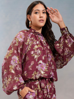 Vishudh Women Crop Top Set