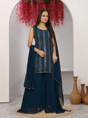 Odd by chansi Trendz Women Kurti Palazzo Dupatta Set