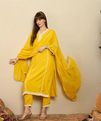 Indo Era Women Kurta Pant Dupatta Set