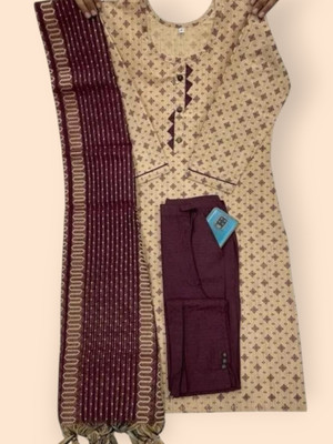 Leafhandlooms Women Kurta Pant Dupatta Set