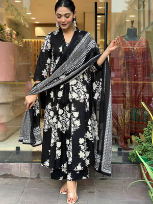 Saabhi Embroidered Kurta, Palazzo & Dupatta Set