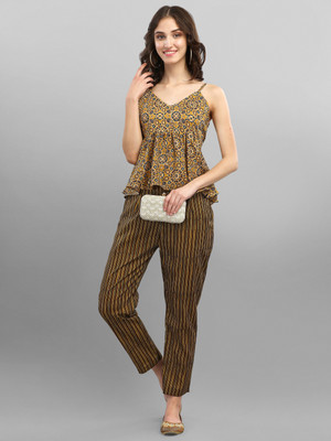 PIRUZA Women Ethnic Top Pant Set