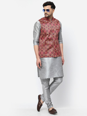 TS Lifestyle Men Kurta Pyjama Ethnic Jacket Set