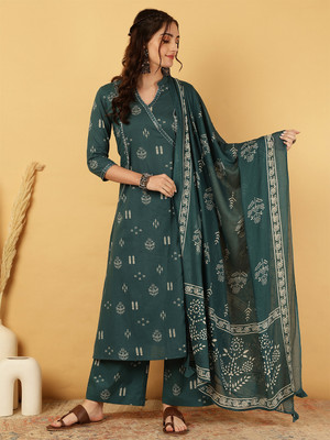 Gulmohar Jaipur Women Kurta Palazzo Dupatta Set
