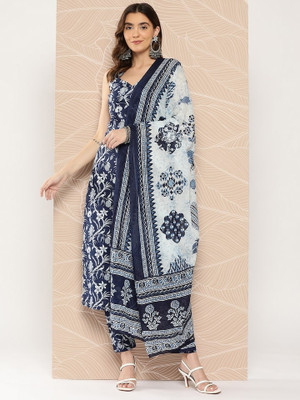 VEERACOLLECTION Floral Print Kurta, Trouser/Pant & Dupatta Set