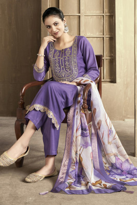 MAA FAB Women Kurti Pant Dupatta Set