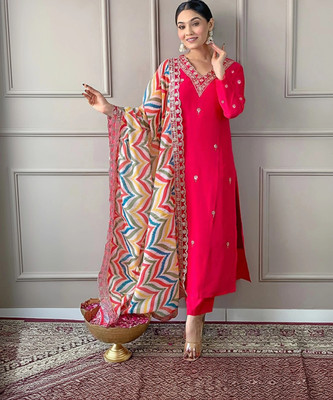 Trijal Fab Women Kurti Pant Dupatta Set
