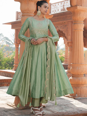 Aksharam Women Kurta Pant Dupatta Set