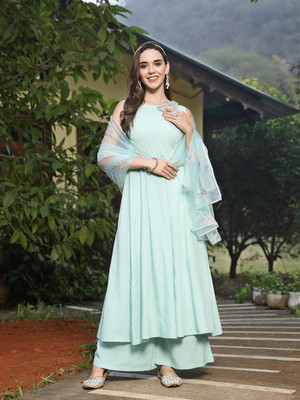 Stylum Women Kurta Palazzo Dupatta Set