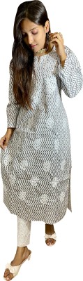 ADR CHIKANKARI Women Kurti Palazzo Set