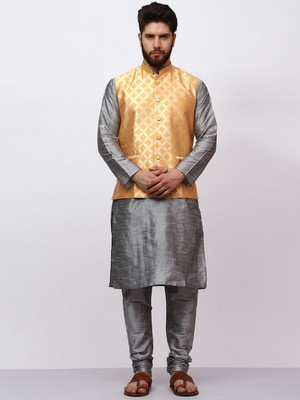MAG Men Kurta Churidar Ethnic Jacket Set