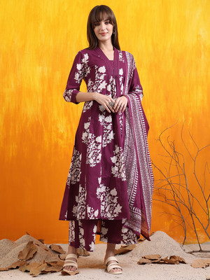 berrylicious Women Kurta Palazzo Dupatta Set