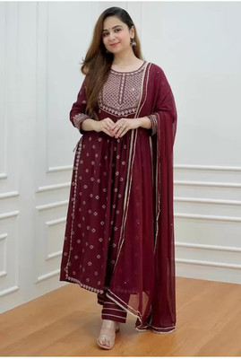 AGHUST Women Kurta Pant Dupatta Set