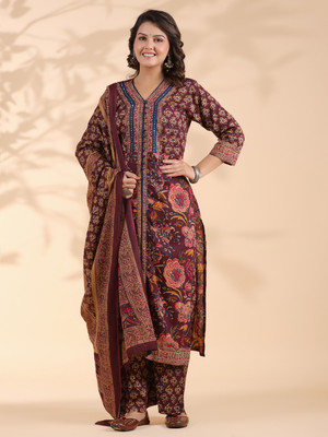VBUYZ Women Kurta Palazzo Dupatta Set
