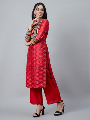 AKS Women Kurta Palazzo Set