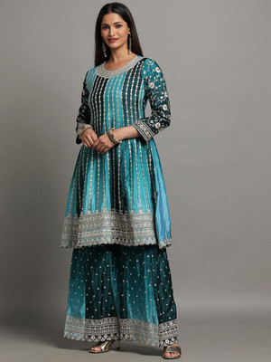 HouseOfCommon Women Kurta Sharara Dupatta Set