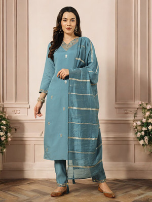 FABDEAL Floral Print Kurta, Trouser/Pant & Dupatta Set