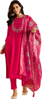 Atoxic Women Kurti Pant Dupatta Set