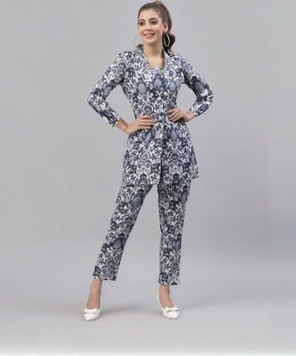 Get Glamr Women Ethnic Top Pant Ethnic Jacket Set