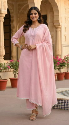 ETHNIQU Women Kurta Pant Dupatta Set